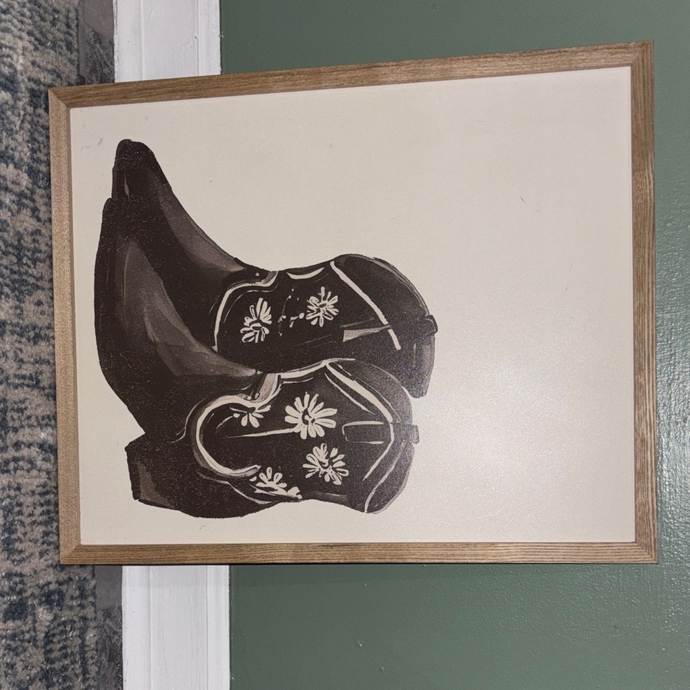 The Spring Shop Brown Cowboy Boots Illustration